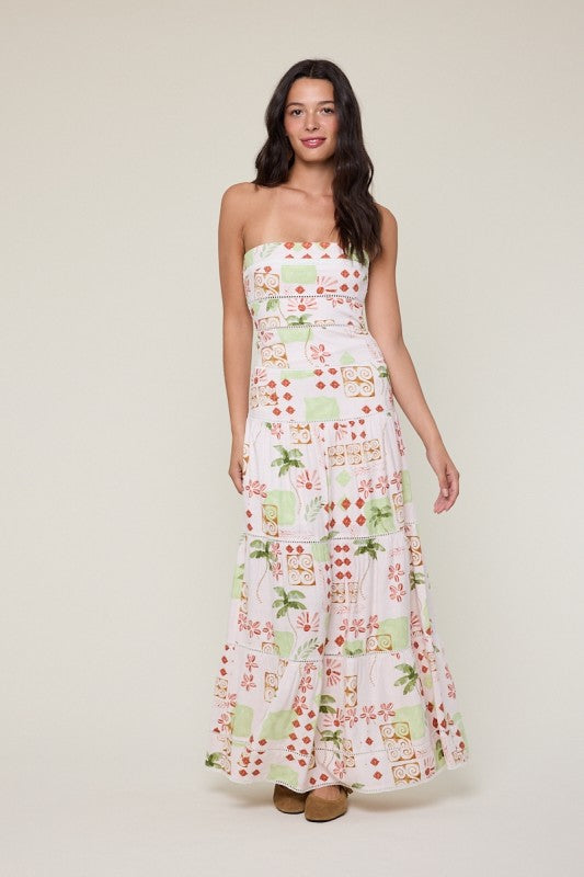 Vintage Palm Maxi Dress