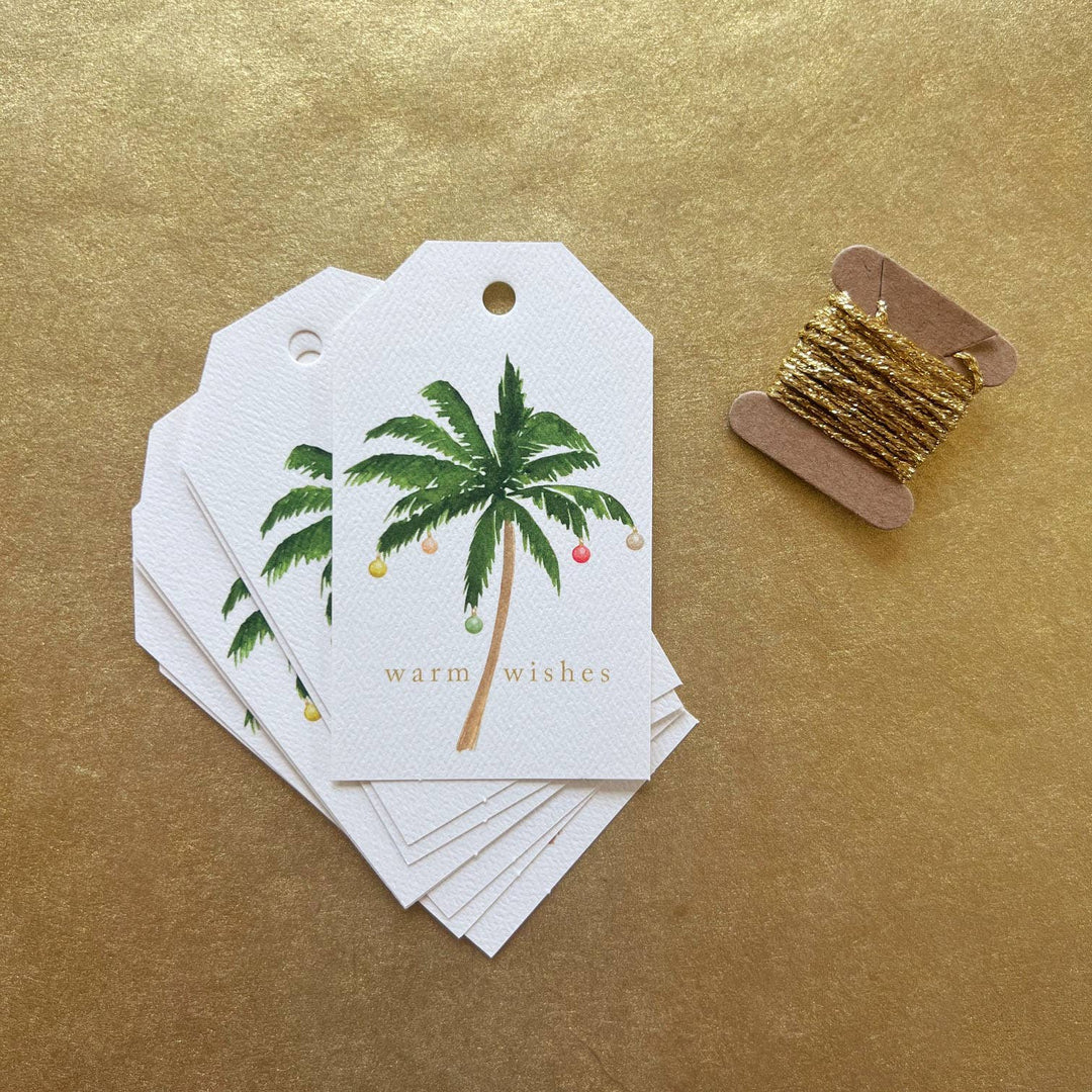 Holiday Palm Tree Gift Tags - Set of 8