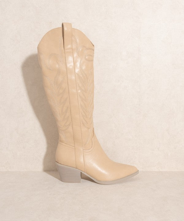 Samara Western Tan Cowboy Boots