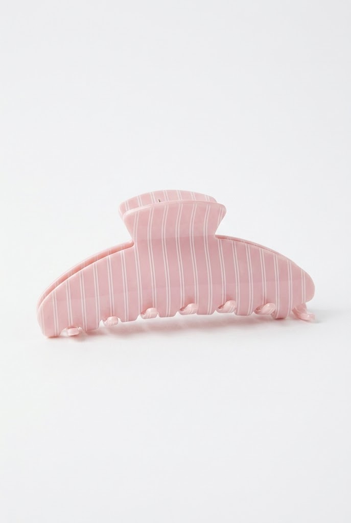 Cotton Candy Pinstripe Claw Clip