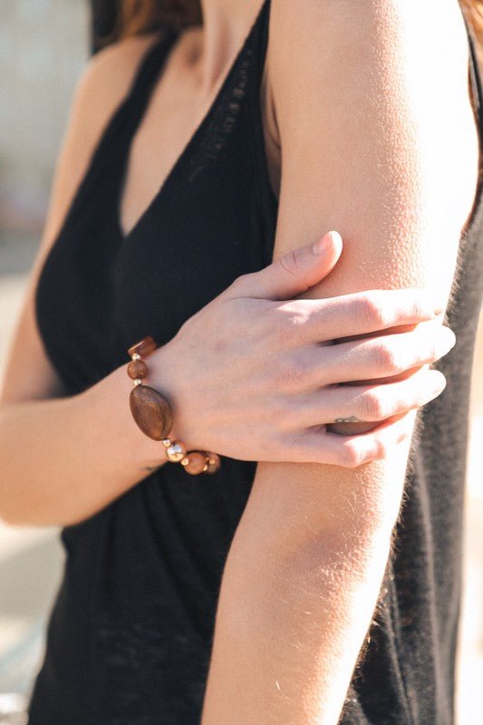 Cairns Wooded Stone Bracelet