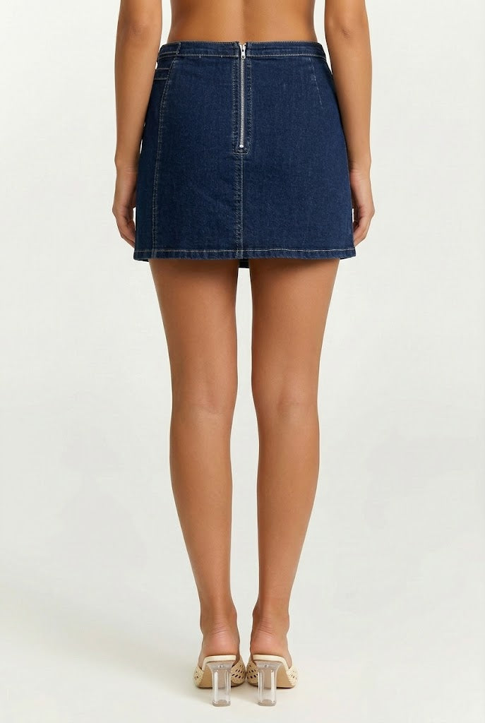 Curve Appeal Denim Mini Skirt