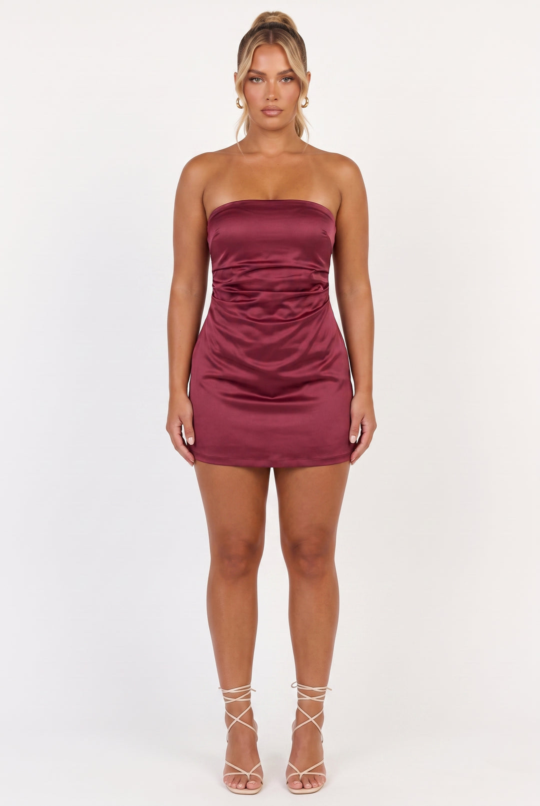 After the Theater Satin Mini Dress