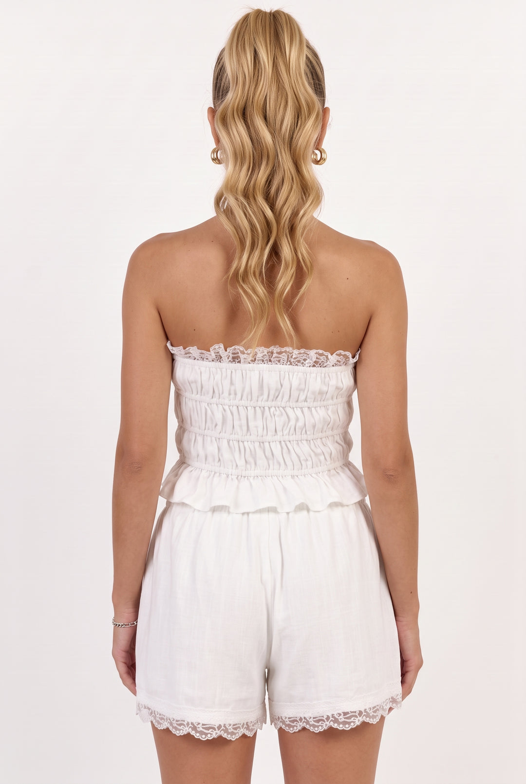 Afternoon Out Lace Linen Top