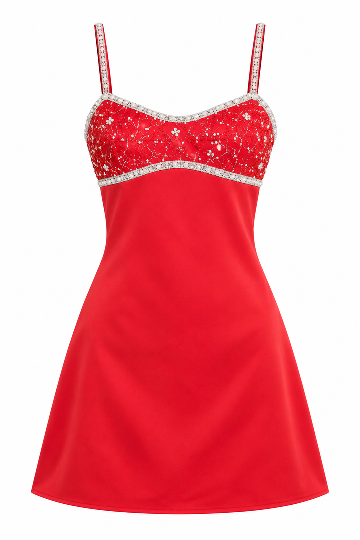 Arosa Jeweled Mini Dress