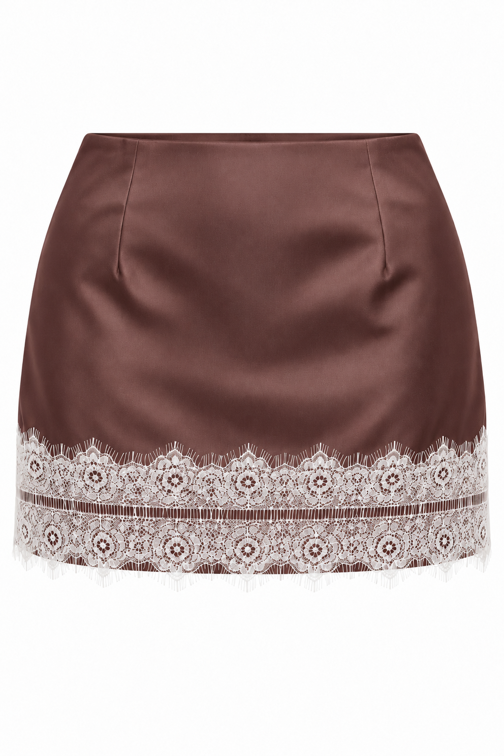Bonbon Satin Lace Mini Skirt