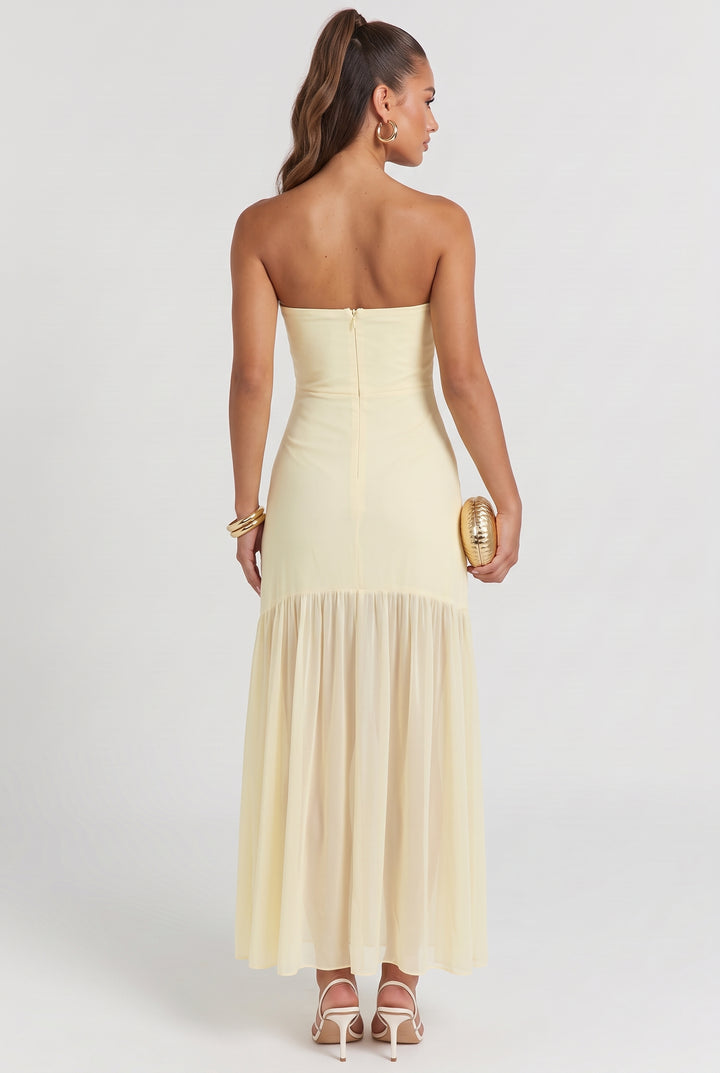 Buttercream Evening Maxi Dress