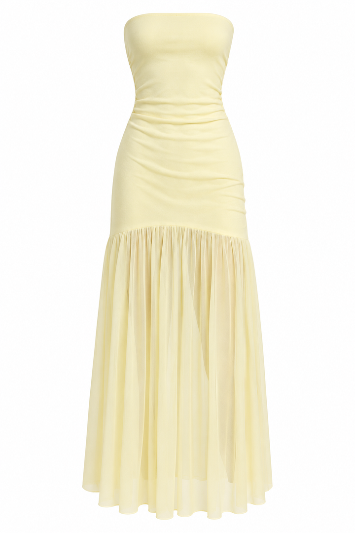 Buttercream Evening Maxi Dress