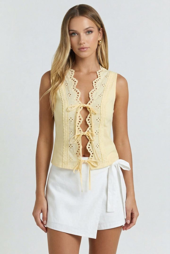 Corner Stand Lace Top