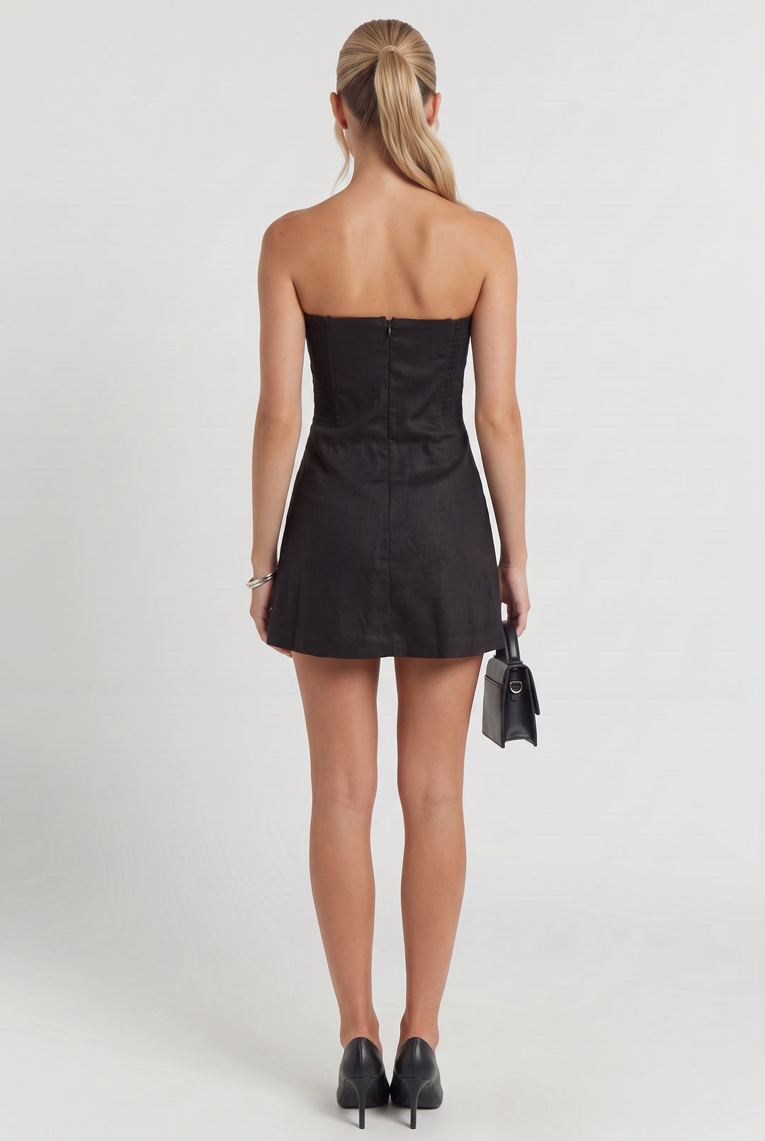 City Socialite Linen Mini Dress