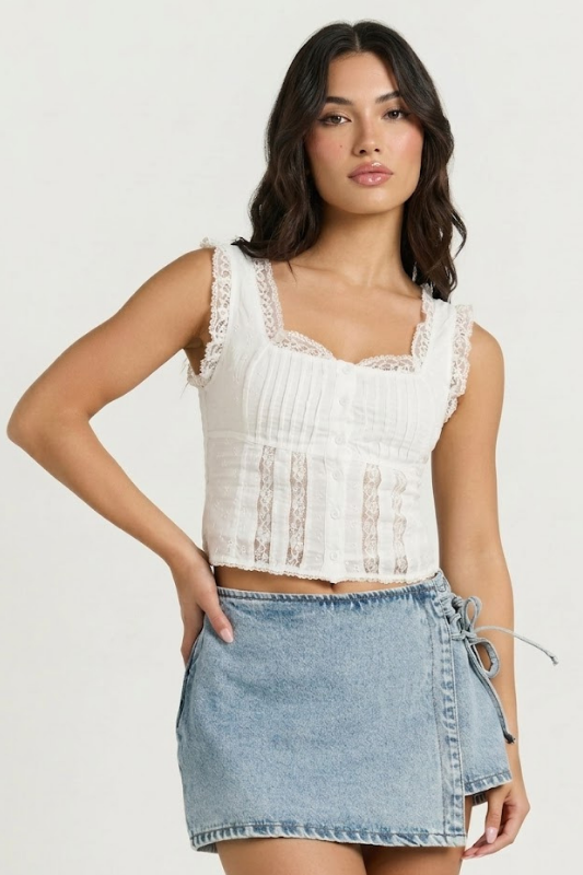 Ruffle Lace Top