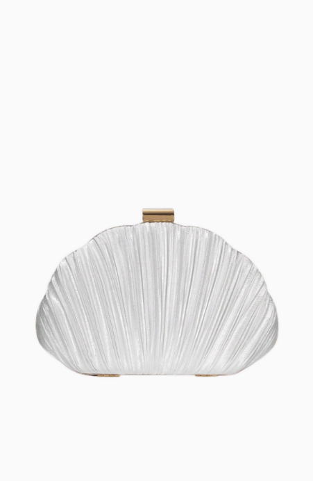 Mermaid Off Duty Satin Shell Clutch