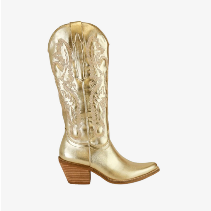 Metallic Western Cowboy Boots - Final Sale