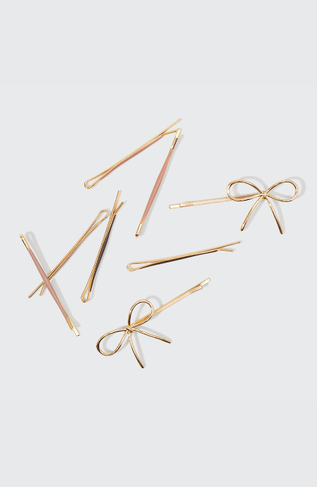 KITSCH Puffy & Bow Bobby Pins Set
