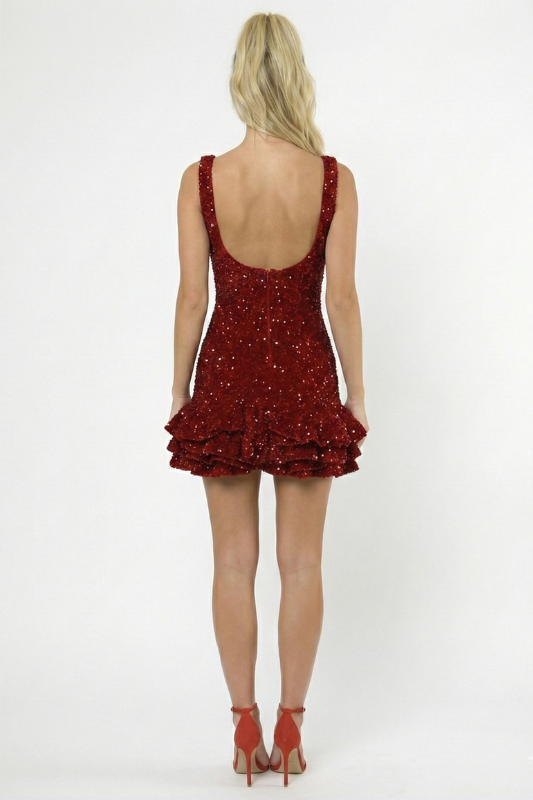 Ruby Spark Sequin Bubble Mini Dress