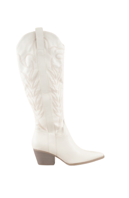 Samara Western White Cowboy Boots