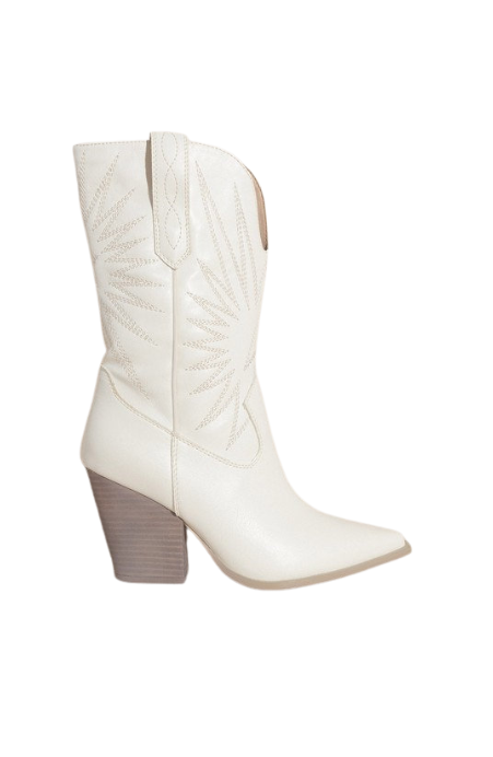 Emersyn Starburst White Western Boots