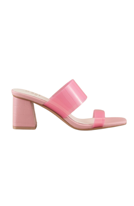 Margot Pink Transparent Heel Sandal