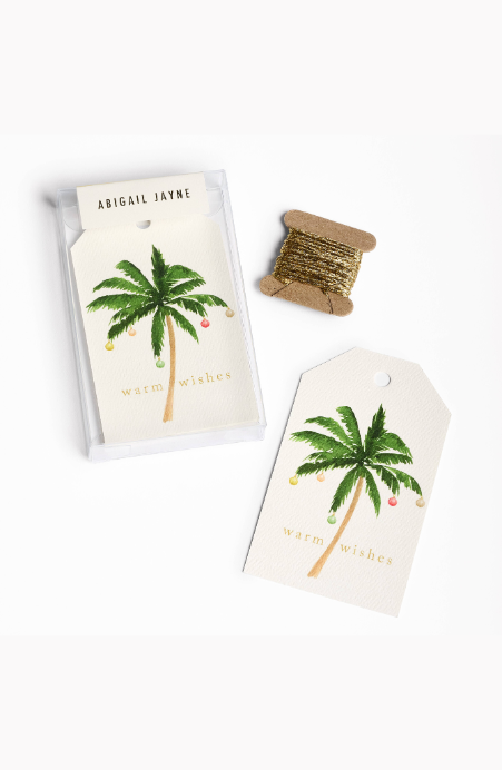 Holiday Palm Tree Gift Tags - Set of 8