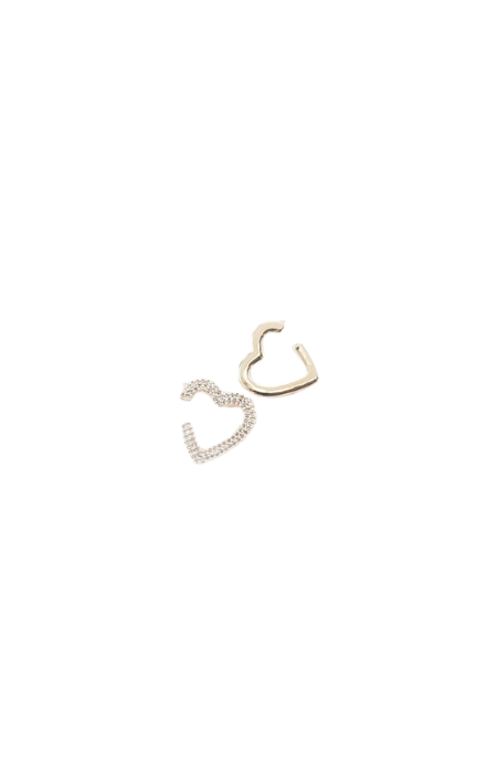 Gold Plated Heart Studded Earrings