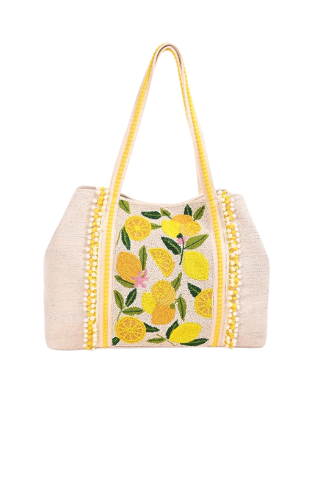 Make Lemonade Woven Tote Bag