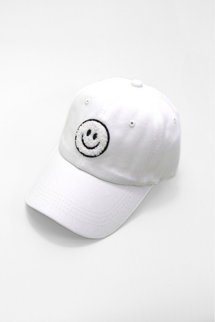 Oh Happy Days Sherpa Smiley Baseball Hat