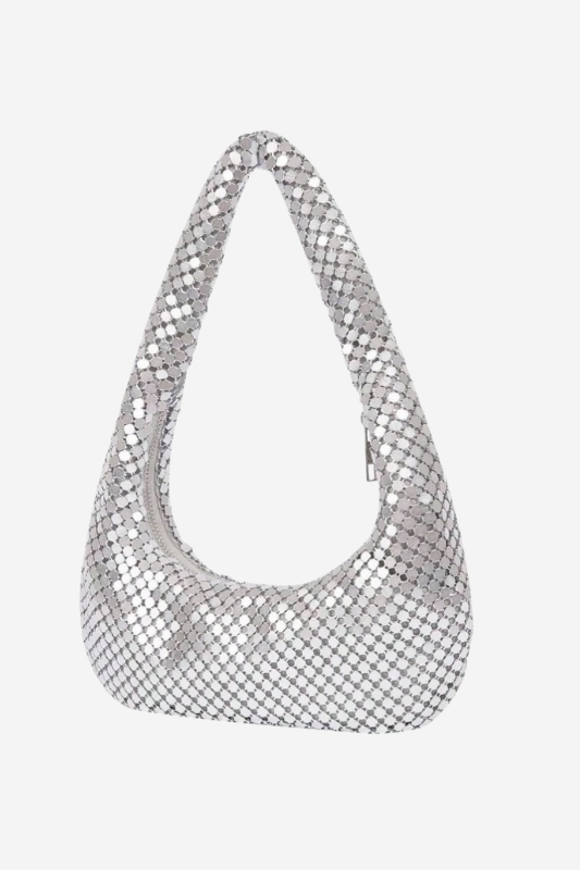 Silver Mesh Shoulder Bag