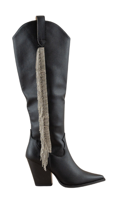 Bellatrix Rhinestone Fringe Western Boots