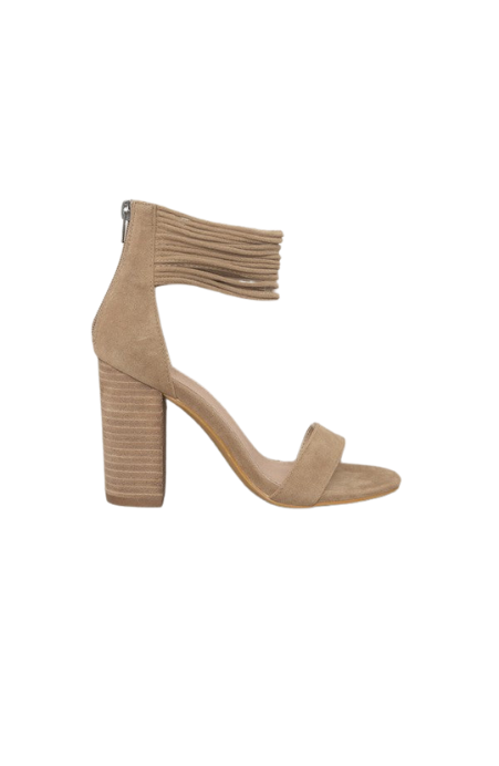 Blair Faux Suede Strappy Heeled Sandal - Final Sale