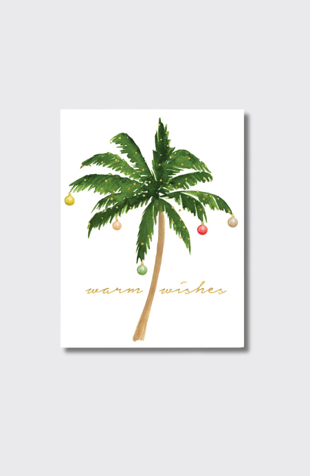 Warm Wishes Palm Tree Greetings Card
