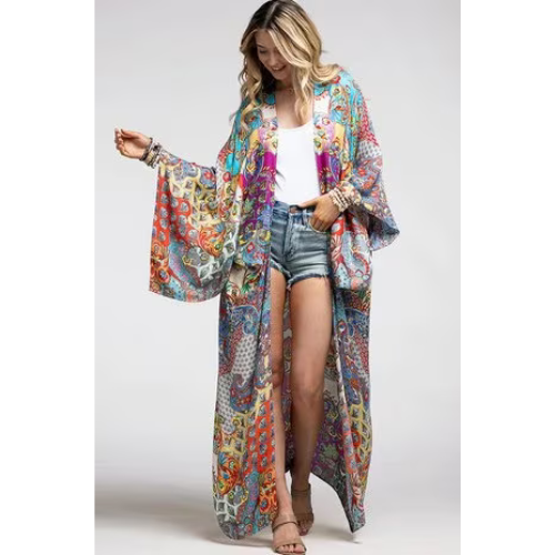 Valentina Open Front Kimono Cover-Up