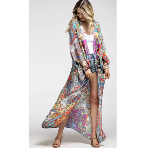 Valentina Open Front Kimono Cover-Up