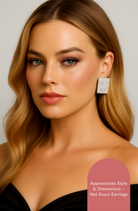 Sculpted Square Textured Studs