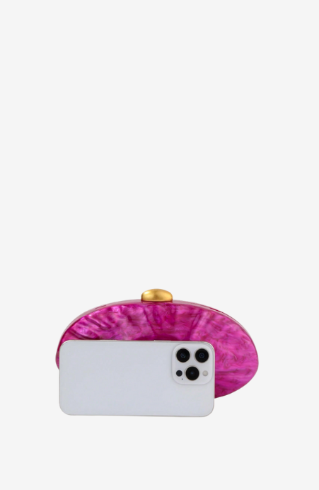 Veloria Marbled Oval Clutch