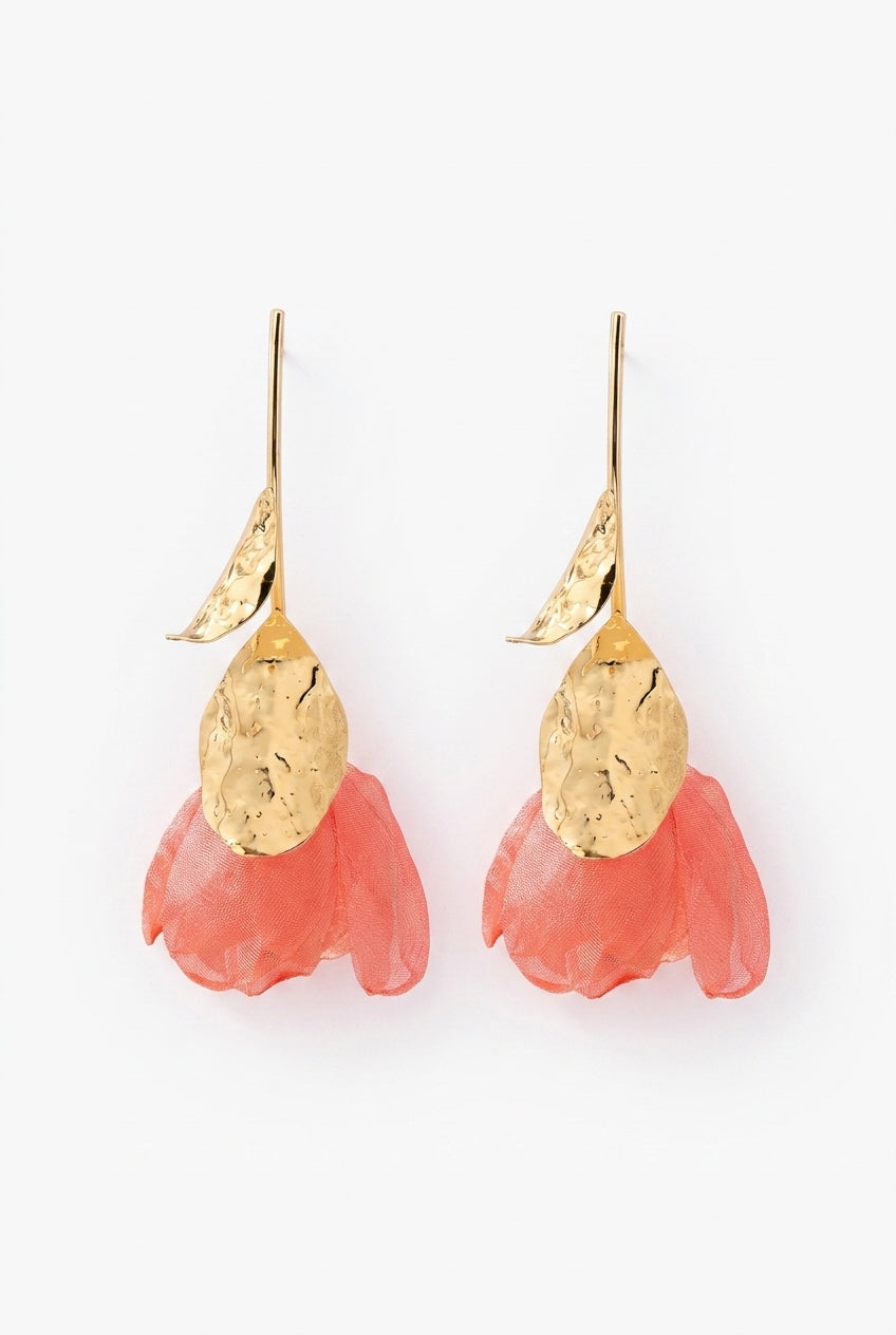 Coralie Gold Flower Earrings