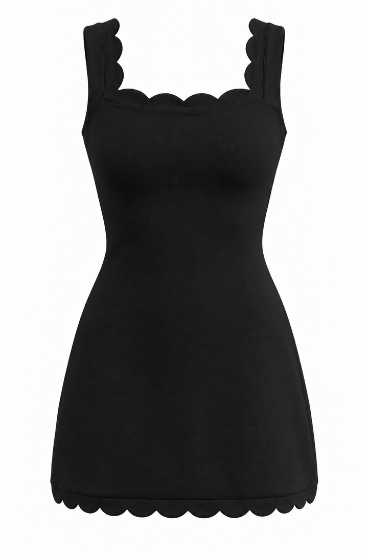 Country Club Scallop Mini Dress