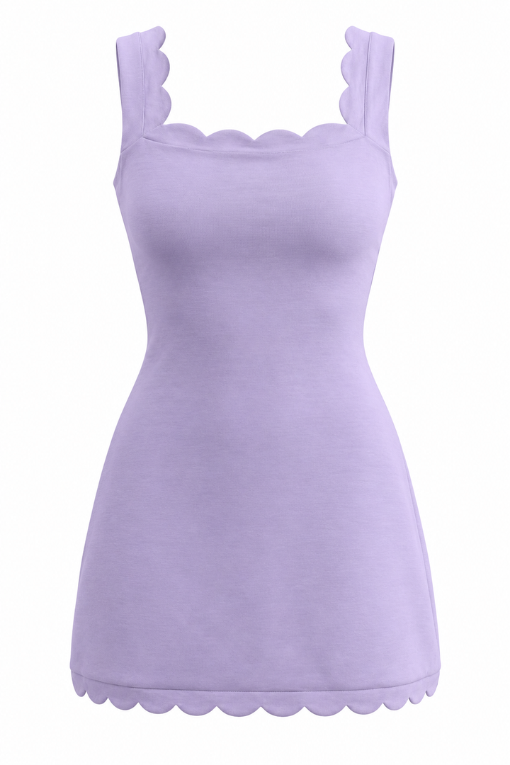 Country Club Scallop Mini Dress