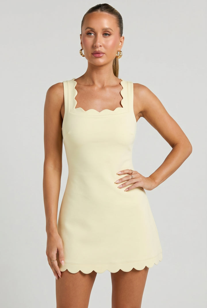 Country Club Scallop Mini Dress