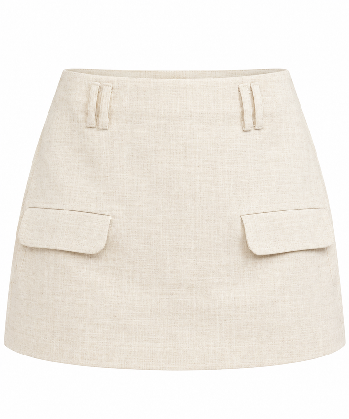 First Class Linen Mini Skirt