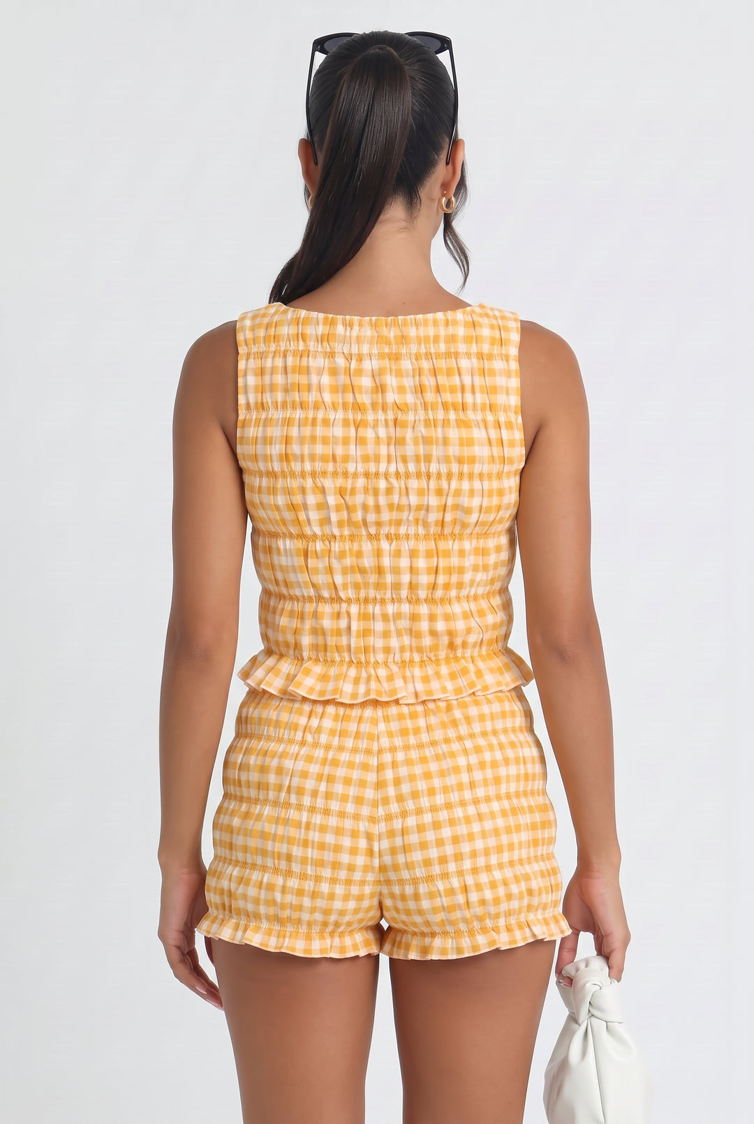 Creamsicle Gingham Shorts