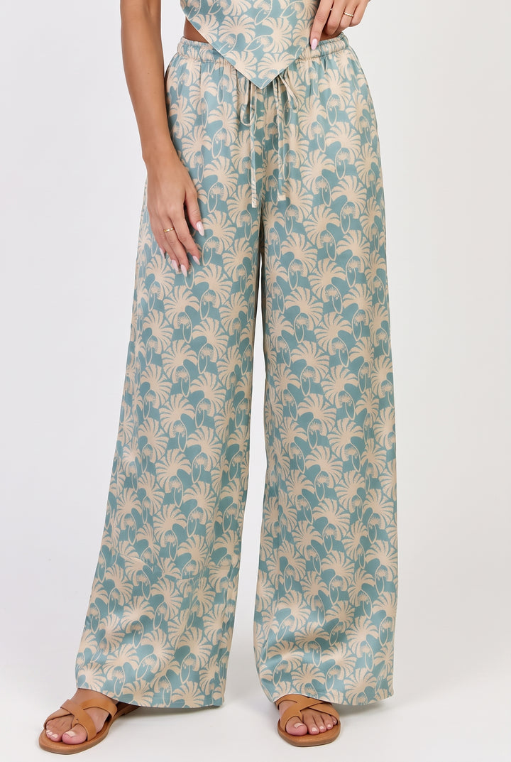 Faded Palms Palazzo Pants