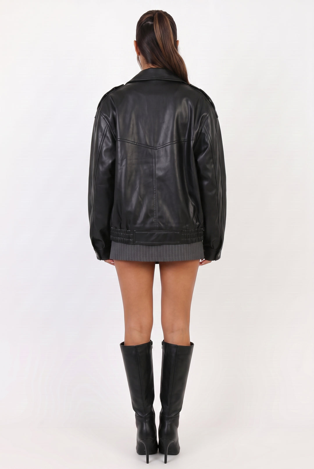 Frankie Oversized Faux Leather Jacket