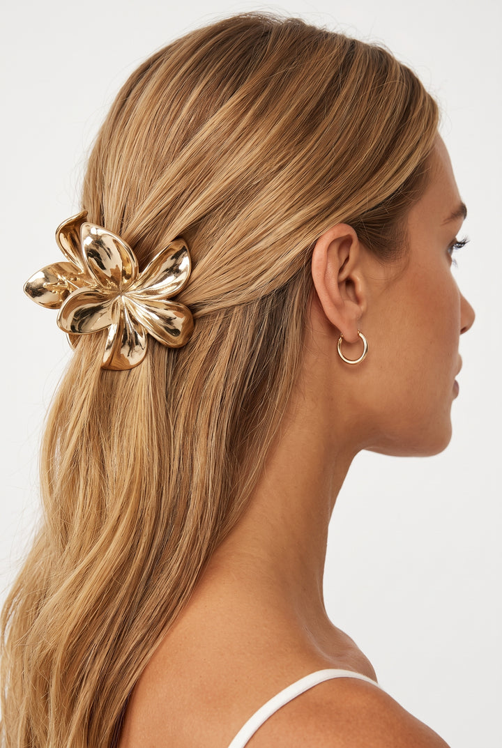Gold Flower Hair Clip