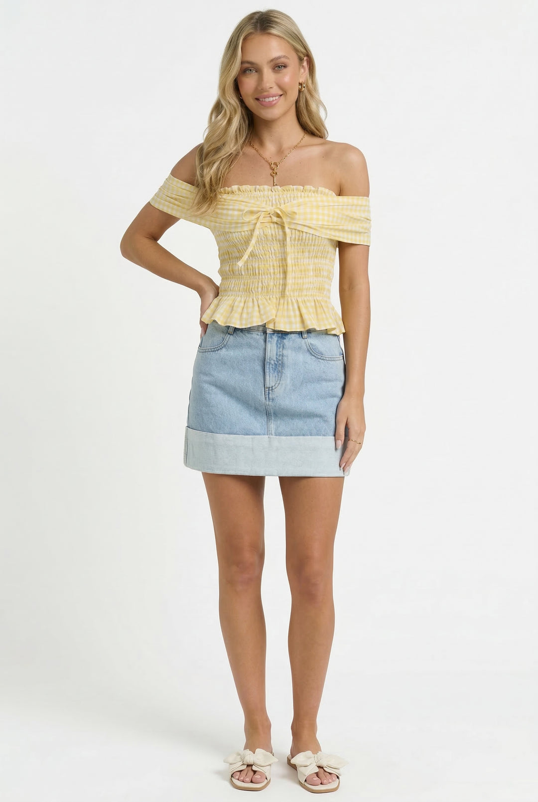Off-Duty Denim Mini Skirt