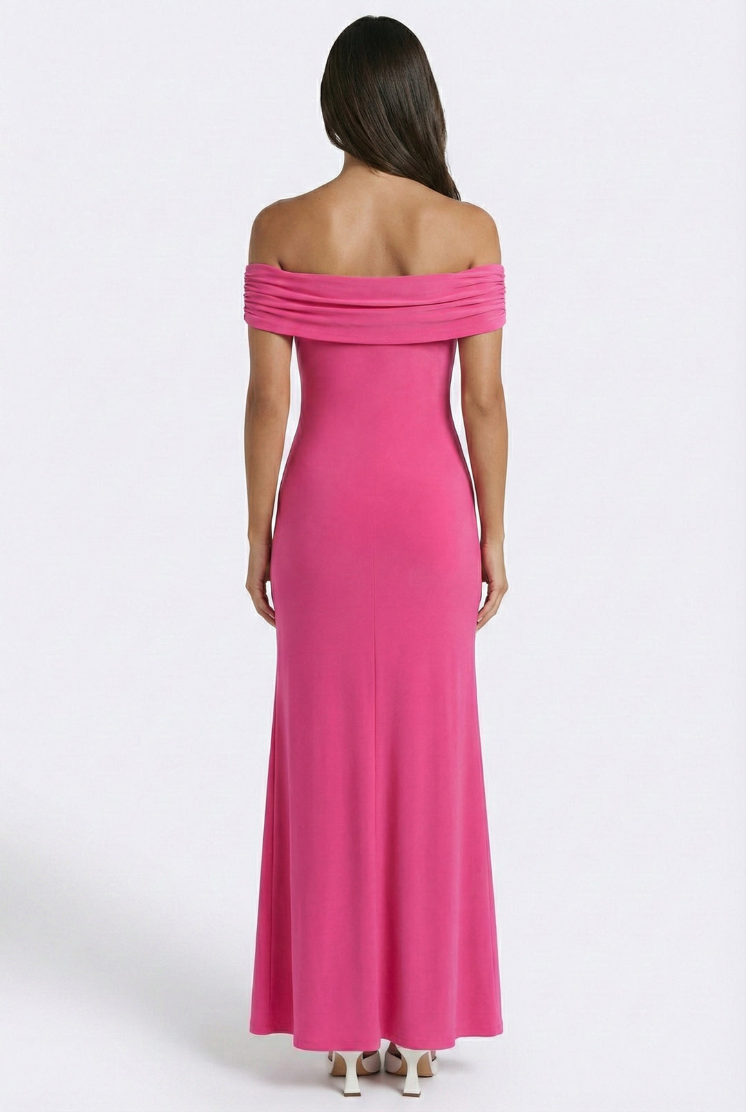 Seashell Radiance Off Shoulder Maxi Dress