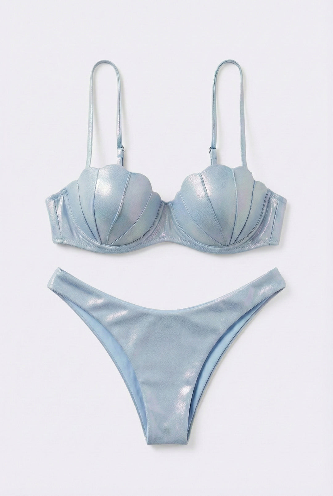 Shiny Mermaid Seashell Bikini