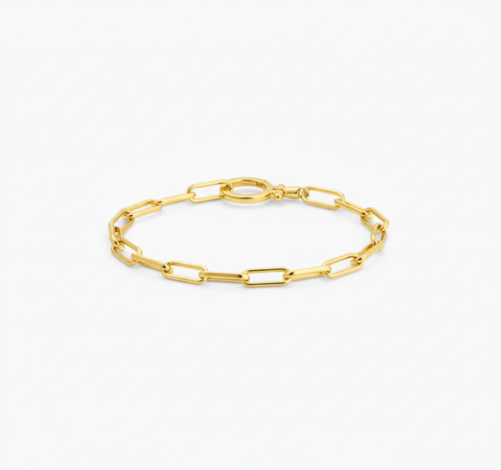 24/7 Paperclip Chain Charm Bracelet