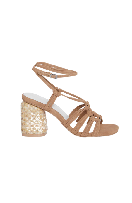 Koko Strappy Straw Block Heels