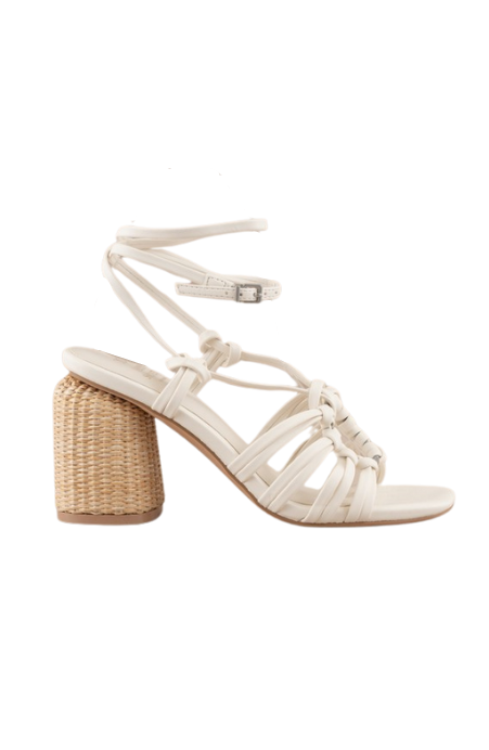 Koko Strappy Straw Block Heels