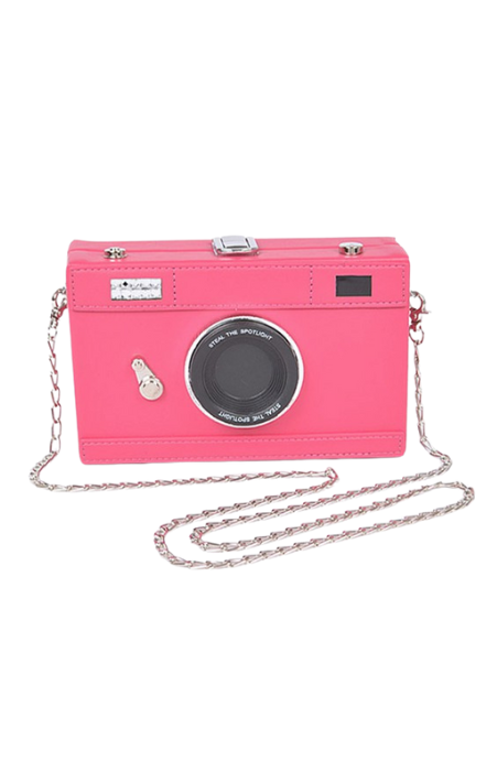 Iconic Camera Box Clutch Crossbody Bag